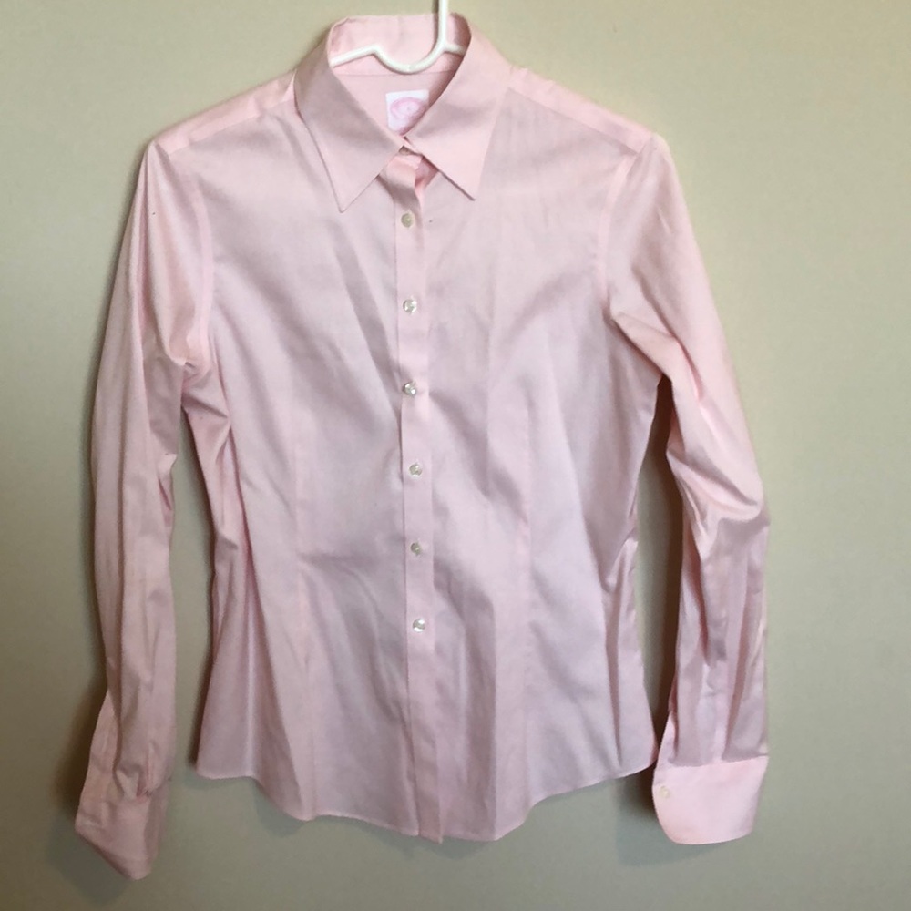 Brooks Brothers pink button down oxford shirt  6